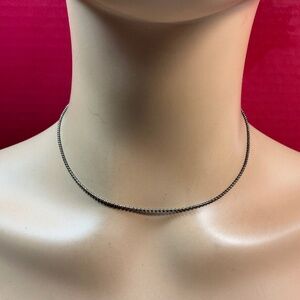 Vintage Sterling Silver beaded chain / necklace. 16 inches long